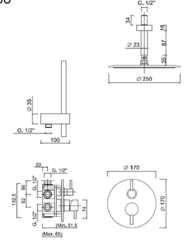 MY FUTURE - 5968 - Recessed stainless steel shower set by Rubinetteria Giulini - view 3